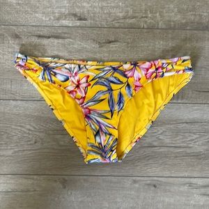 Large yellow floral swimsuit bikini bottom